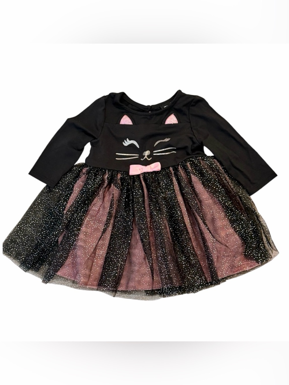 Zunie Kids' Kitty Long Sleeve Jersey & Tulle Party Dress. Size 18 Month. NWOT